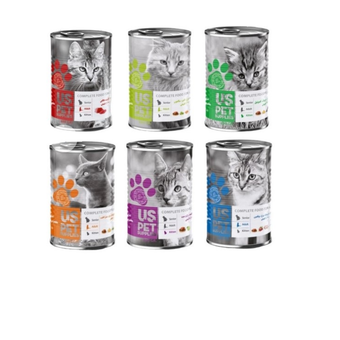 کنسرو گربه یو اس پت ( us pet ) 400 گرمی مجموعه 6 عددی