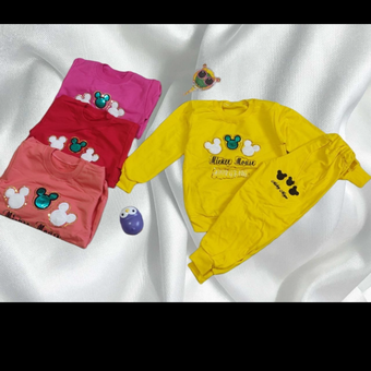 بلوز شلوار دخترانه طرح میکی موس