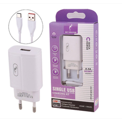 شارژر دیواری فست شارژ Sky Dolphin SC06T 2.4A 12W + کابل تایپ سی