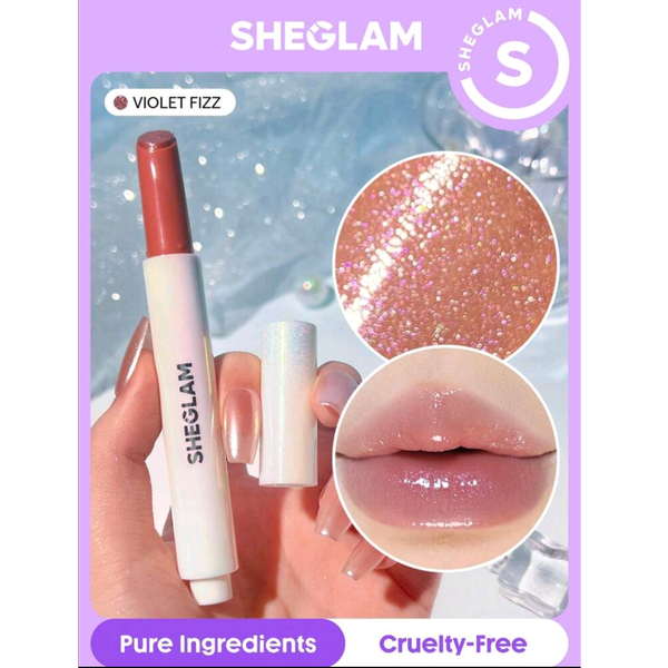 لیپ گلاس پلامپری شاین دار شیگلم رنگ  Violet Fizz lip gloss