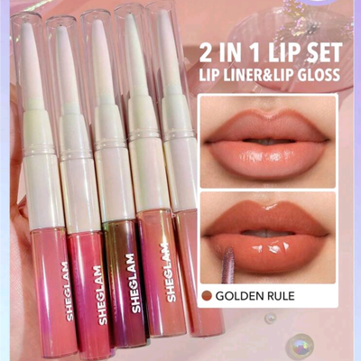 لیپ گلاس و خط لب مدل Lip Rules رنگ Golden Rule