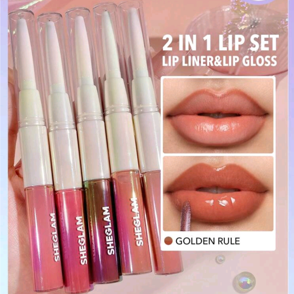 لیپ گلاس و خط لب مدل Lip Rules رنگ Golden Rule