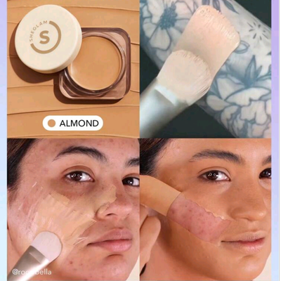 بالم کرم پودری فول کاوریج مدل Full Cover رنگ Almond – پوشش کامل و نرم‌کننده لب
