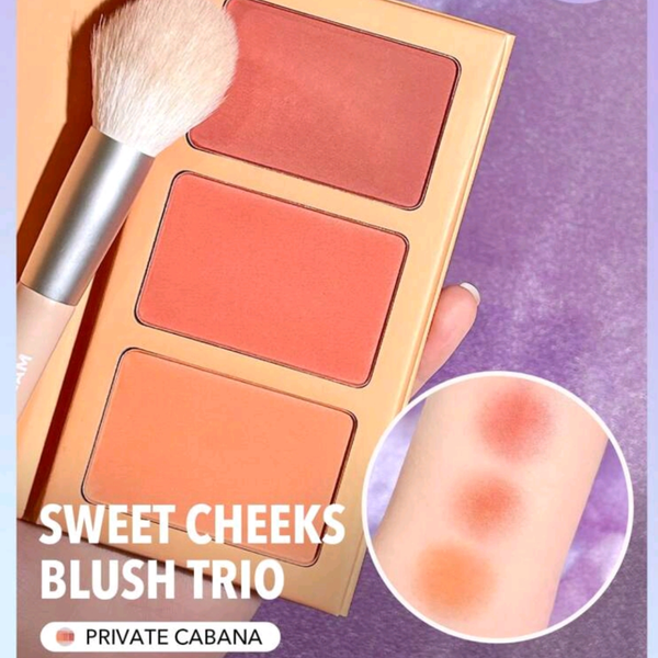پالت رژگونه پودری 3 رنگ مدل SWEET CHEEKS