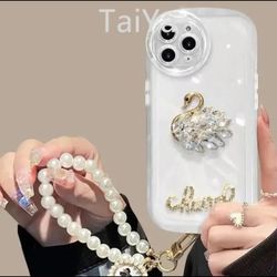 قاب گوشی طرح قو آویز دار