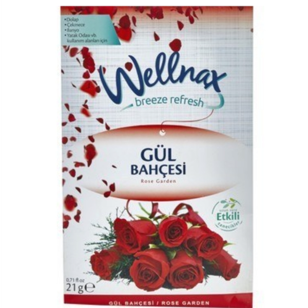 خوشبو کننده کمد لباس و رختخواب ولناکس Wellnax اسانس رز قرمز 21 گرم