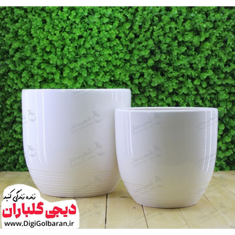 گلدوم گرد سرامیکی 2 تایی