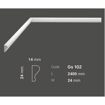 ابزار قاب بندی دیوار ، پلی یورتان 2.4 سانت ، طول شاخه 2.40 متر کد Gs102