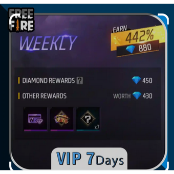 کارت هفتگی فری فایر