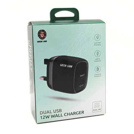 شارژر دیواری 12 وات گرین لاین مدل Dual USB