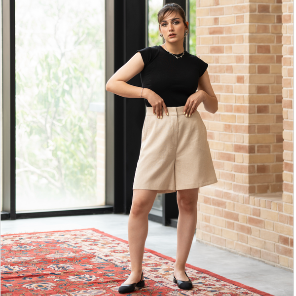 شلوار کوتاه لینن سرافینا