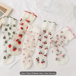 پک 5تایی جوراب نازک میوه ای