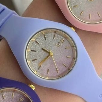 ساعت آیس صفحه کوچک اکلیلی رنگ یاسی