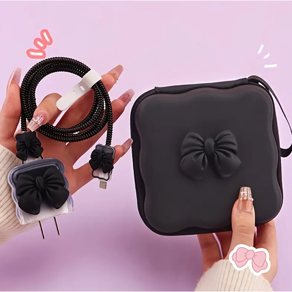 پک محافظ شارژر پاپیونی آیفون عمده 10 عددی