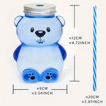 لیوان خرسی همراه با نی