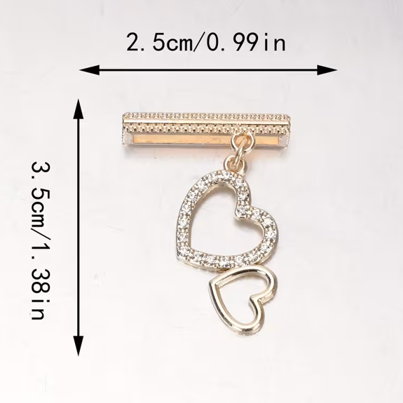 اکسسوری بند ساعت کریستالی قلبی