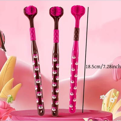 مسواک سه‌طرفه طرح خرس بامزه