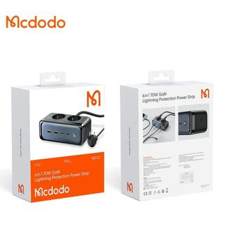 چند راهی برق و شارژر رومیزی 70 وات GaN مک دودو مدل MCDODO CH-461