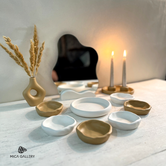 دفرمه + آینه ( سفید نسکافه ای )