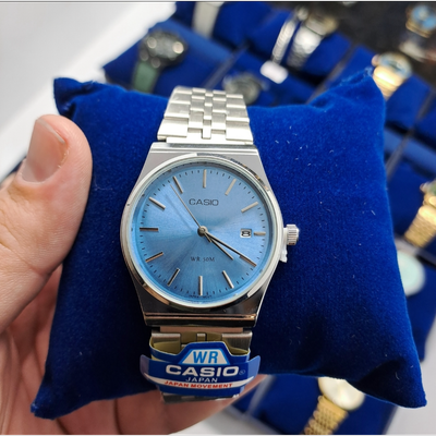 کاسیو دایره استیل آبی