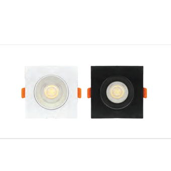 قاب هالوژن abs مشکی تکی مربع لین