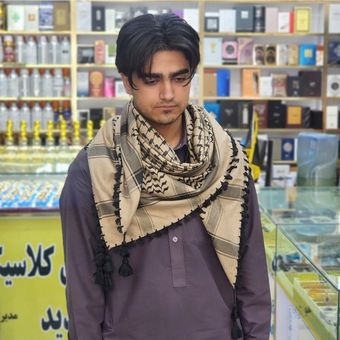 چفیه هندی | چفیه رومانی | چفیه عمانی | شال هندی | شال عمانی | رنگ کرمی مشکی