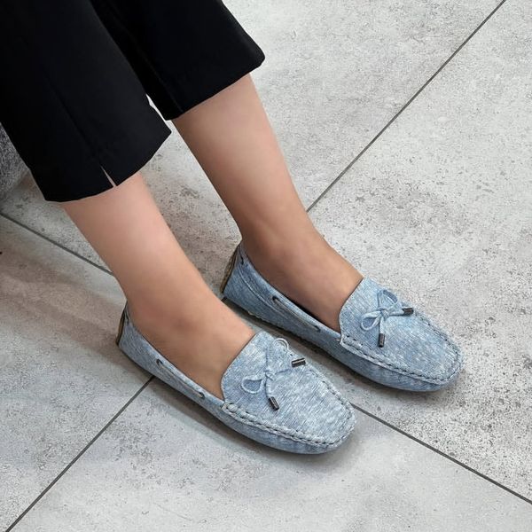 کالج زنانه جین لقمه ای آبی