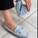 کالج زنانه جین لقمه ای آبی