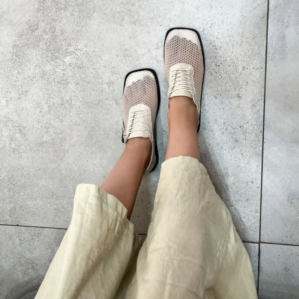 کفش تابستانه زنانه توری بندی