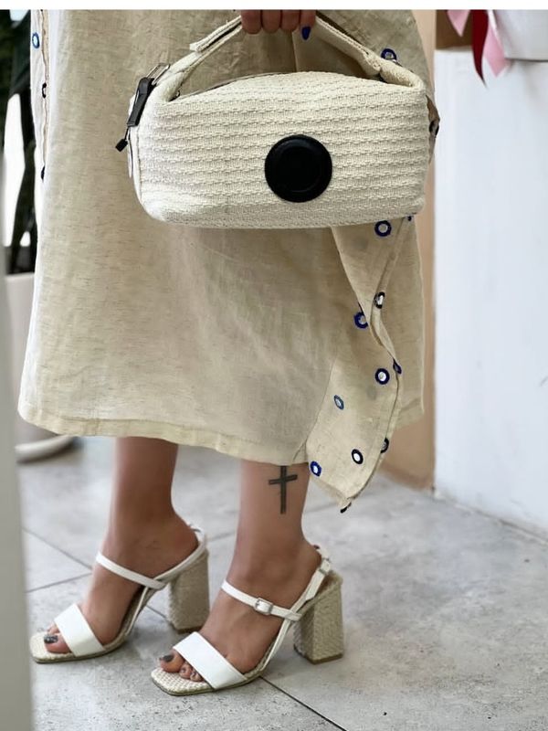 صندل تابستانه زنانه کنفی پاشنه