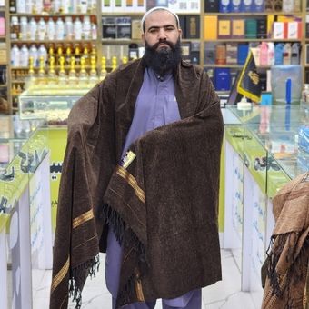 پتو افغانی | کیس افغانی | رنگ قهوه ای سوخته