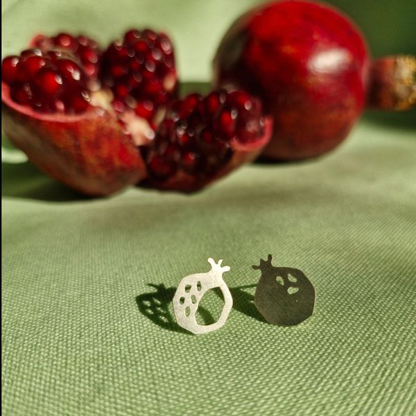 گوشواره تابه‌تا نقره ناربُن