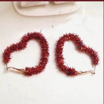 گوشواره حلقه ای قلبی کد M162E139