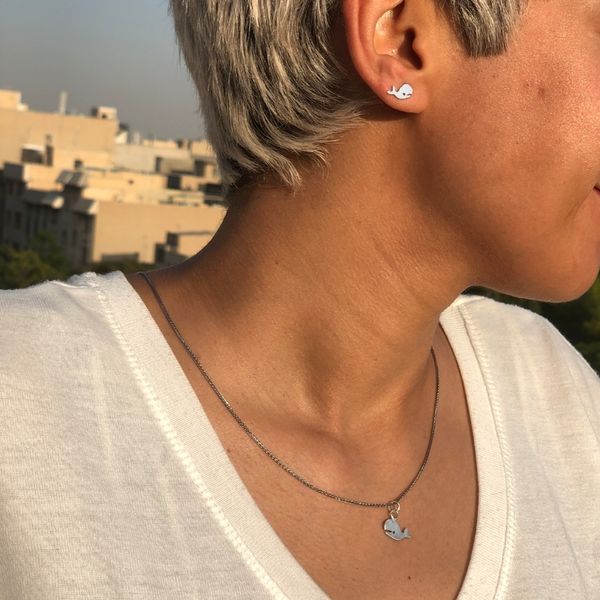 نیم ست نقره نهنگ