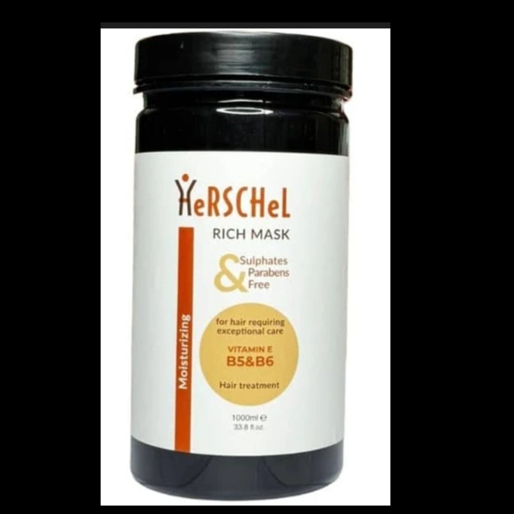 ماسک موی Herchel،فاقد سولفات و پاربن،حاوی vitamin E B5,B6ترمیم کننده موی سر،1000 میل