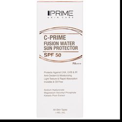 فلوید ضد آفتاب بی رنگ پرایم،spf 50،مدلc-prime fusion waterمناسب انواع پوست 40 میل