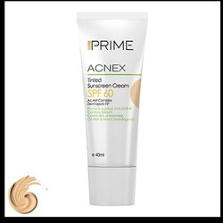 کرم ضد آفتاب رنگی پریم spf60 مدلAcnex مناسب پوست چرببا تنالیته بژ روشن حجم 40 نیل4
