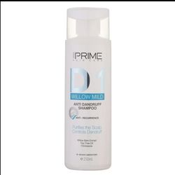 شامپو ضد شوره ملایم پرایم حاوی عصاره پوست درخت بید،روغن درخت چای و کلیمبازول حجم 250 میلی ایتر