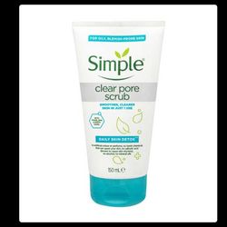 اسکراب پاک کننده منافذ برند Simple مناسب پوست چرب و منافذ باز 150 میل