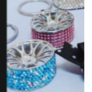 جاسوئیچی نگین‌دار طرح چرخ خودرو