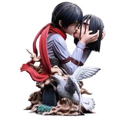 فیگور میکاسا و ارن بوسه مرگ Mikasa kiss ofdeath eren انیمه اتک آن تایتان attackon Titan ارتفاع 22cm