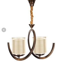 لوستر مدرن دو شعله فنری سقفی کد L-22