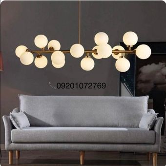 لوستر مدرن 16 شعله پروفیل مناسب میز ناهارخوری و جزیره