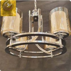 لوستر مدرن 4 شعله چشمه نور مدل N2667-4