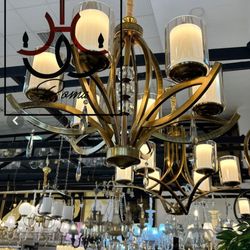 لوستر مدرن 6 شاخه لهستانی رومالوستر با طراحی خاص