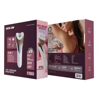 کیت اپیلاتور 5 در 1 بی‌سیم گرین لاین GREEN LION 5 IN 1 CORDLESS EPILATOR KIT مدل GL-TM47