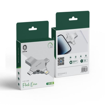 فلش مموری 4 در 1 گرین لاین مدلGREEN LION FLASH DRIVE 4 IN 1 با ظرفیت 128 گیگابایت