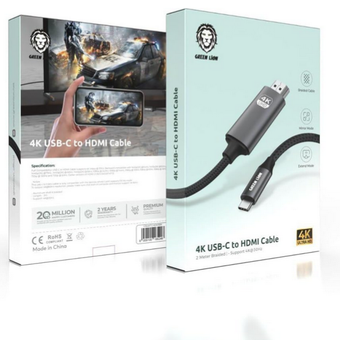 کابل تبدیل USB-C به HDMI گرین لاین 4K