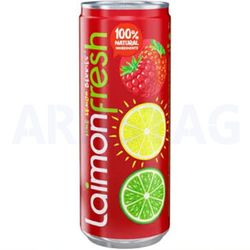 نوشیدنی گازدار لایمون فرش طعم توت فرنگی laimon fresh strawberrie