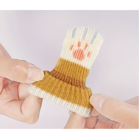روکش بافتنی پایه صندلی طرح گربه